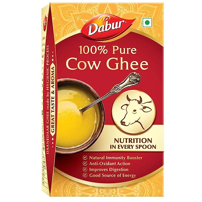 Dabur 100% Pure Daanedaar Cow Ghee with Rich Aroma | Naturally improves digestion and boosts immunity -1L