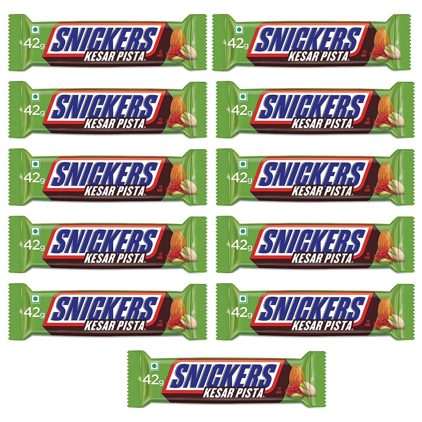 24x Snickers Kesar Pista Chocolate Bar 22g each - Pack of 22g