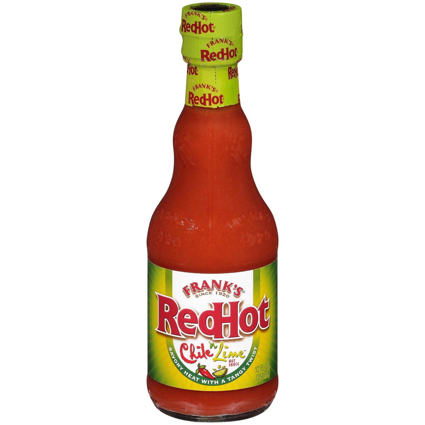 4x Frank's RedHot Chili 'n Lime Sauce, 355ml each - Pack of  4