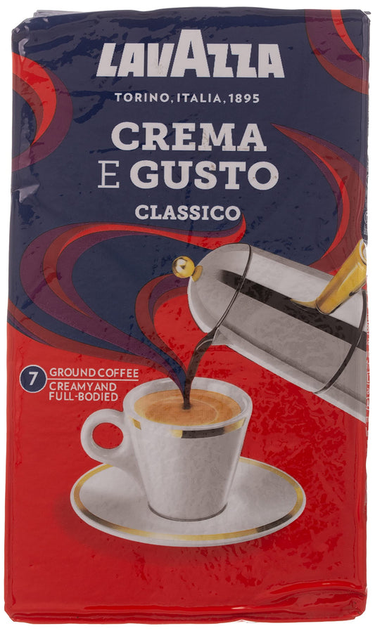 4x Lavazza Crema E Gusto Ground Coffee Powder, (Pack of 4 - 250 g each)