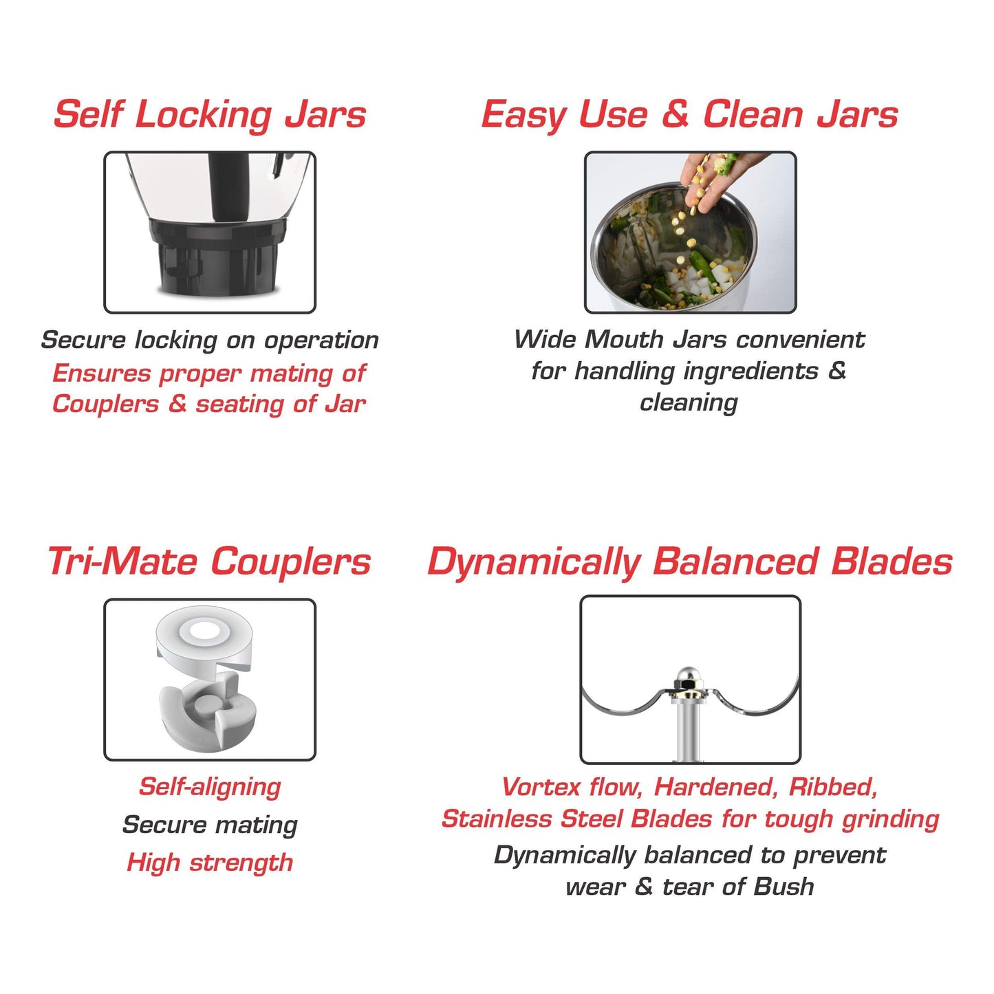 Vidiem Vtron Mixer Grinder (4 Jar)