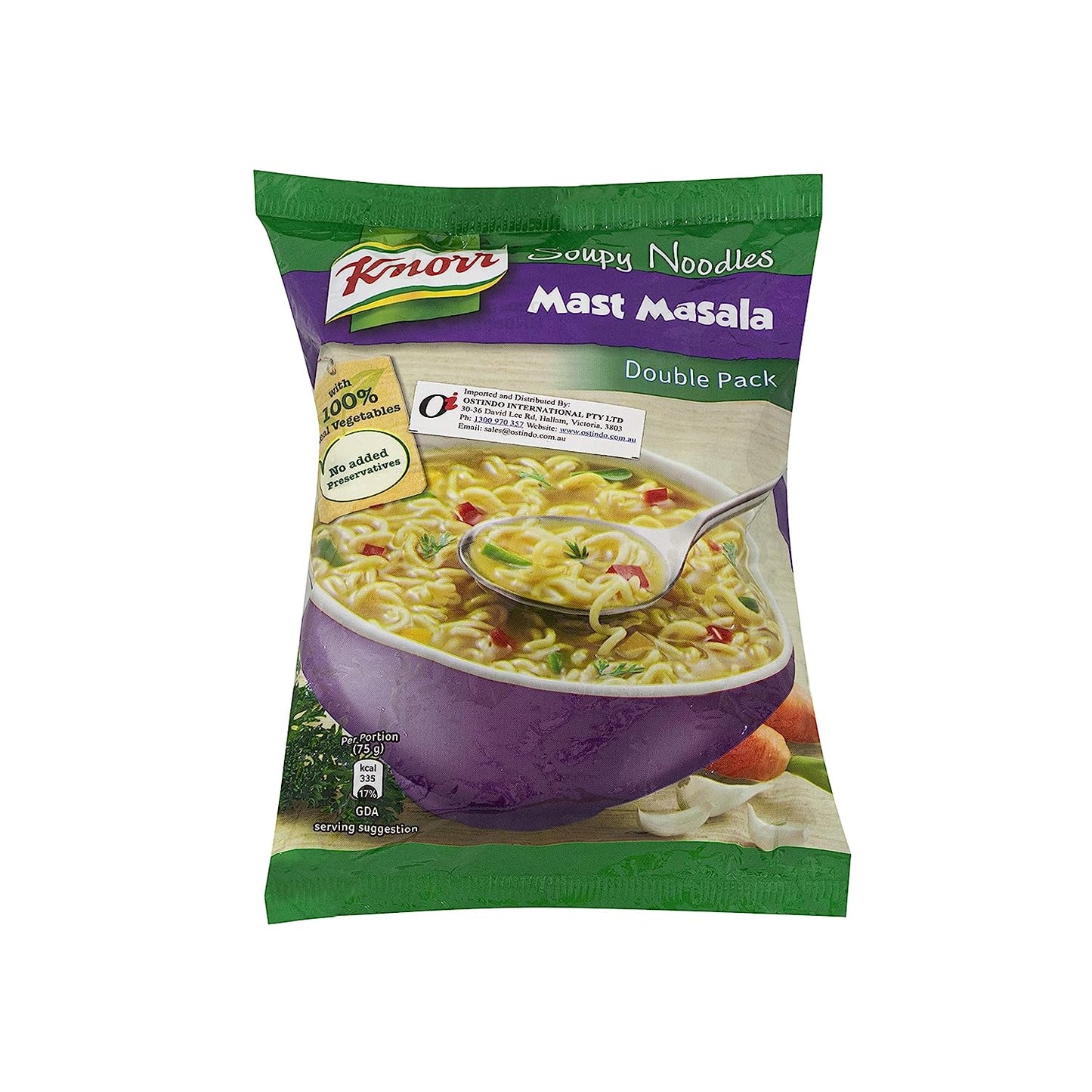50x Knorr Soupy Noodles Mast Masala, Pack of 50 (75G each)