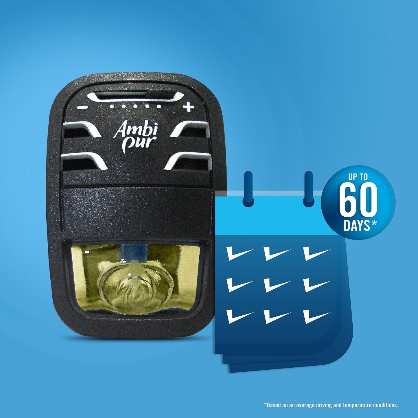 5x Ambi Pur Vanilla Bouquet Car Air Freshener Starter Kit Liquid (7.5ml each) - Pack of 5