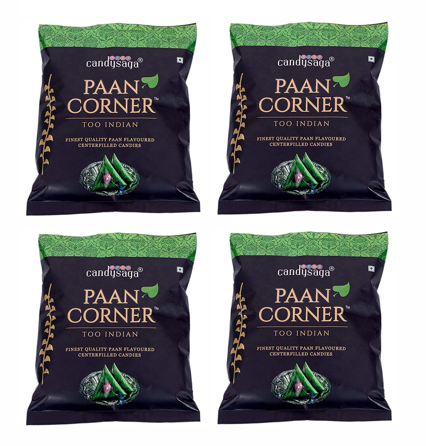 4x CandySaga Paan Corner Paan Flavoured Candy (Packet) (Pack Of 4) - 1860 Gram
