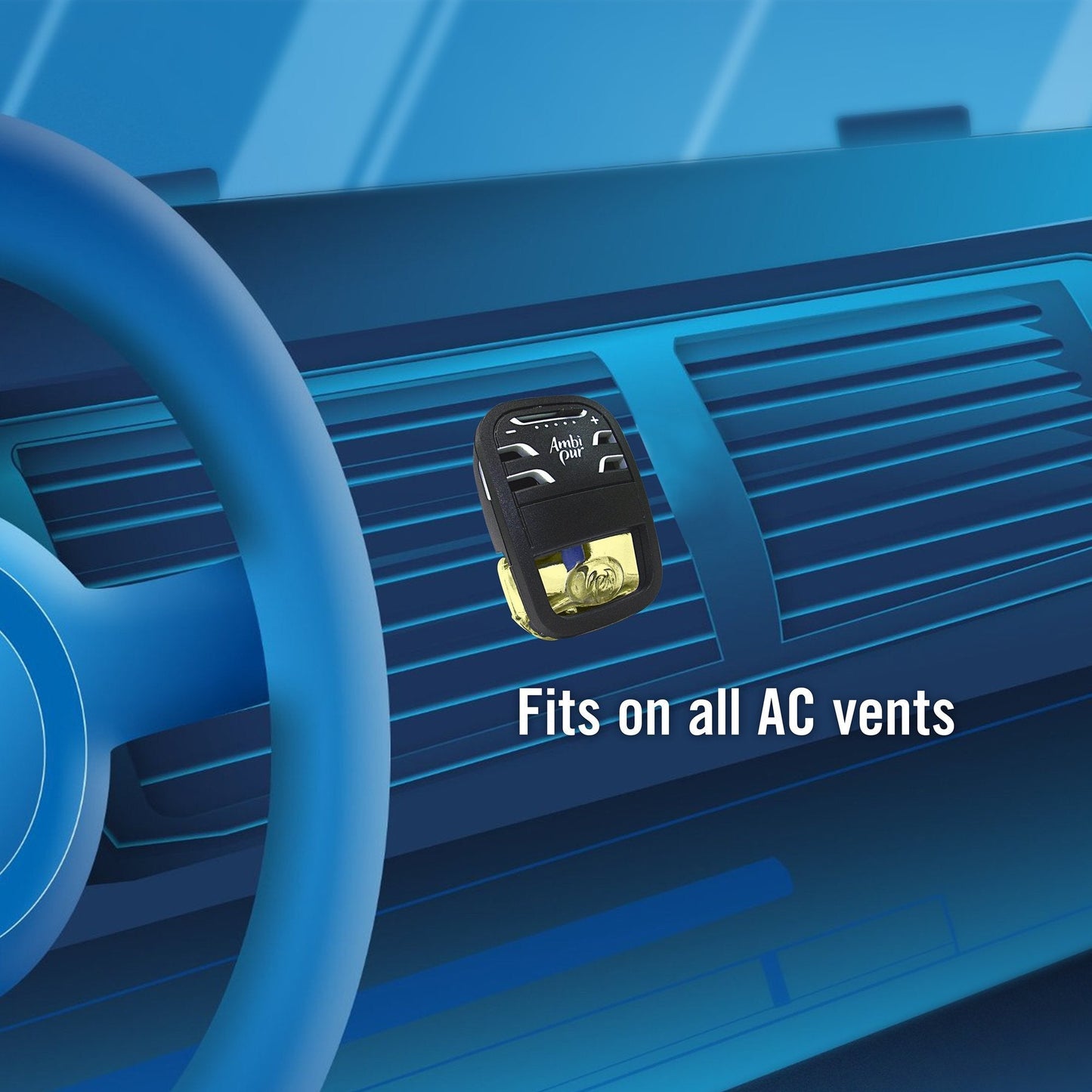 5x Ambi Pur Vanilla Bouquet Car Air Freshener Starter Kit Liquid (7.5ml each) - Pack of 5