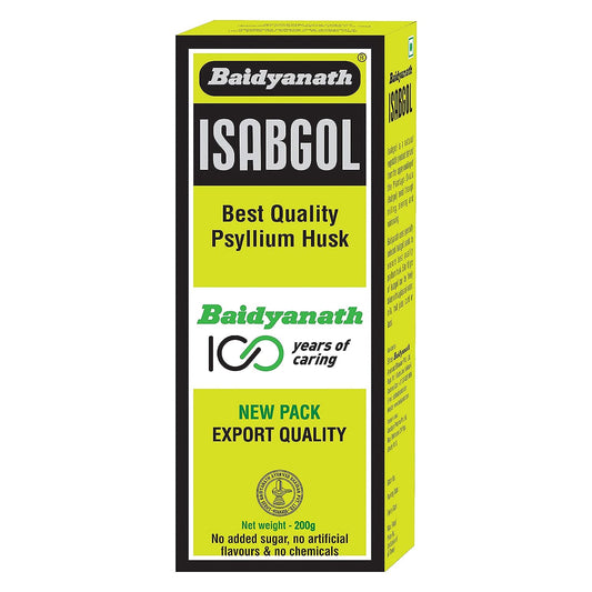 5x Baidyanath Isabgol - Psyllium Husk Powder - Pack of 5 - 200gm each