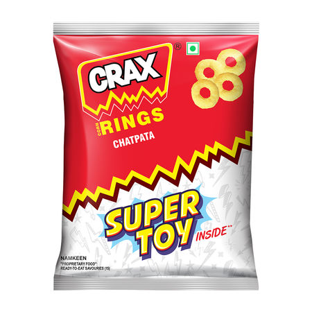 50x Crax Corn Rings, Chatpata, 24g each - Pack of 50