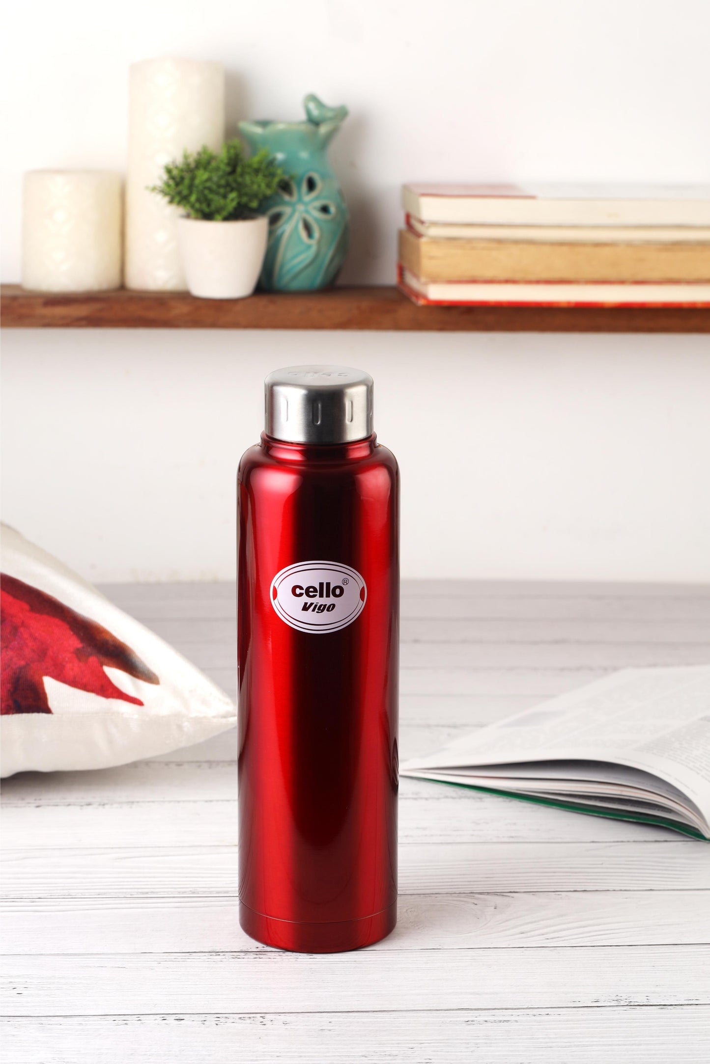 Red|Vigo Flask, Vacusteel Water Bottle, 750ml / 750ml