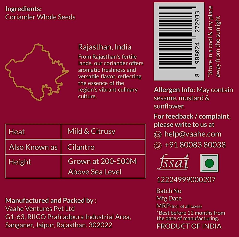 Vaahe Coriander