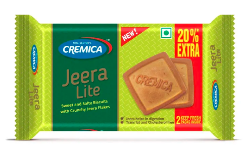 10x Mrs Bector’S Cremica Jeera Lite Biscuits, 76GM each, Pack Of 10