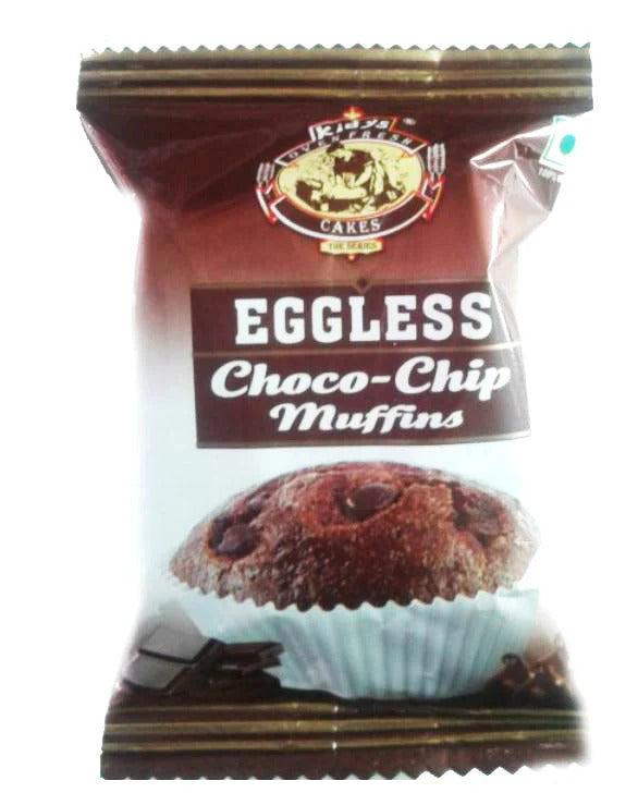 24x Kidys Eggless Chocolate Chip Muffins, 18g each - Pack of 24