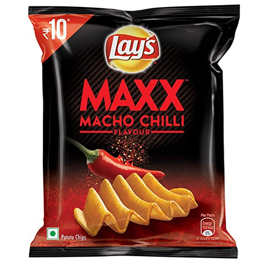 50x Lays Maxx Macho Chilli Chips, 22.5g each (Pack of 50)