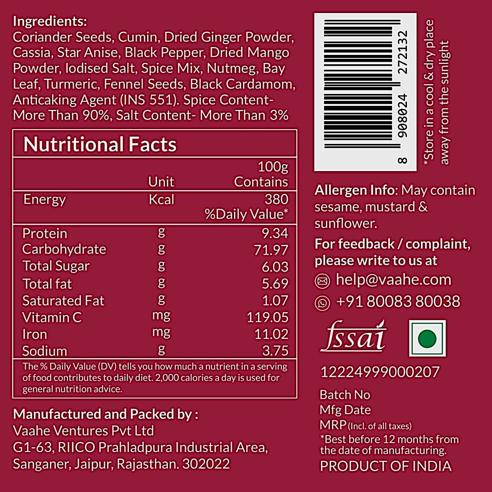 Vaahe Pav bhaji Masala