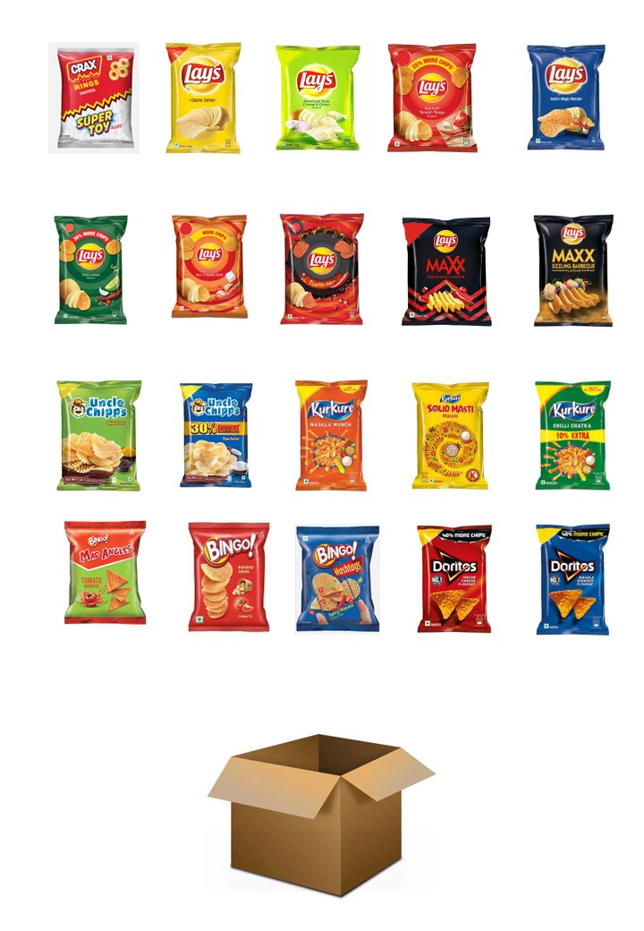 Indian Chips Box v1 - Contains 20x Assorted Chips