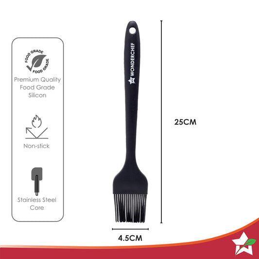Waterstone Silicon Brush | Stainless Steel Core | High Holding Capacity for Sauces, Glazes, Butter, Oils, Marinades | Even Coverage | Basting for BBQ/Grilling, Tandoor, Cooking, Baking