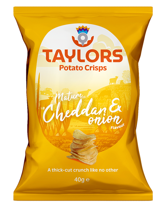 Mature Cheddar & Onion Flavour Potato Crisps 150G