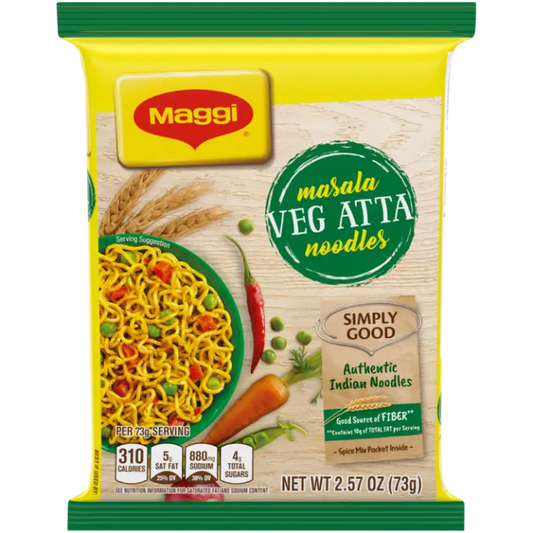50x Nestle Maggi Nutri-Licious Masala Veg Atta Noodles, Pack of 50 (72.5g each)
