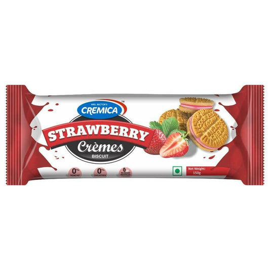 10x Cremica Cream Biscuit - Premium Strawberry,  50 g each, Pack Of 10