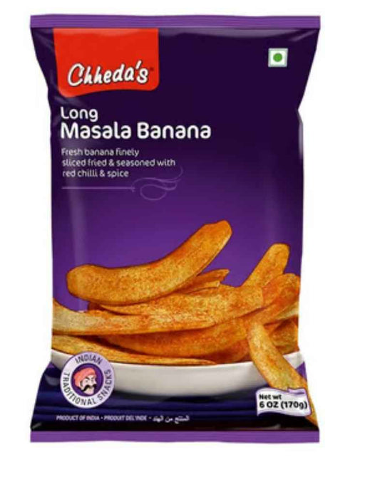 25x Chheda's Long Masala Banana Chips 170g - Pack of 25
