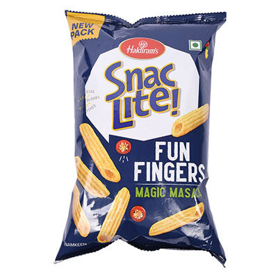 50x Haldiram Snac Lite Fun Fingers Magic Masala, Pack of 50 (80G each)
