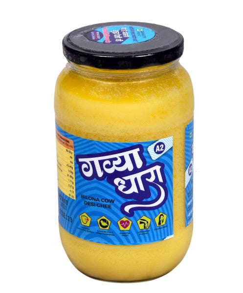 A2 Cow Bilona Desi Ghee Glass Jar - 1L