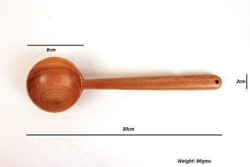 100% Natural Neem Wood Cooking & Serving Spoons/Spatula/Ladles, Set of 7, Toxin-free, Anti-microbial