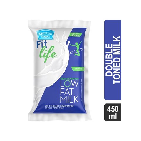 Mother Dairy FIT Life Homogenized Double Toned Milk, 450 ml