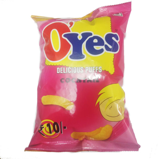 50x O'Yes Delicious Puffs Cocktail, 40g - Pack of 50